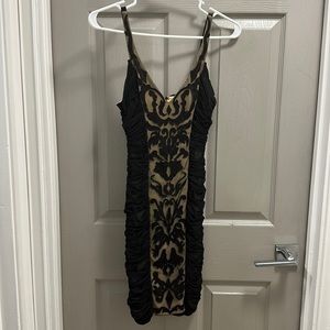 black sexy bebe going out dress